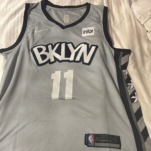 Nike Gray Statement Edition Kyrie Irving Nets Basketball Jersey